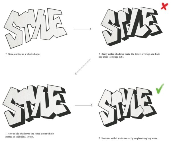 How to do Graffiti Shadows Drop down and 3D shadows GraffitiBible