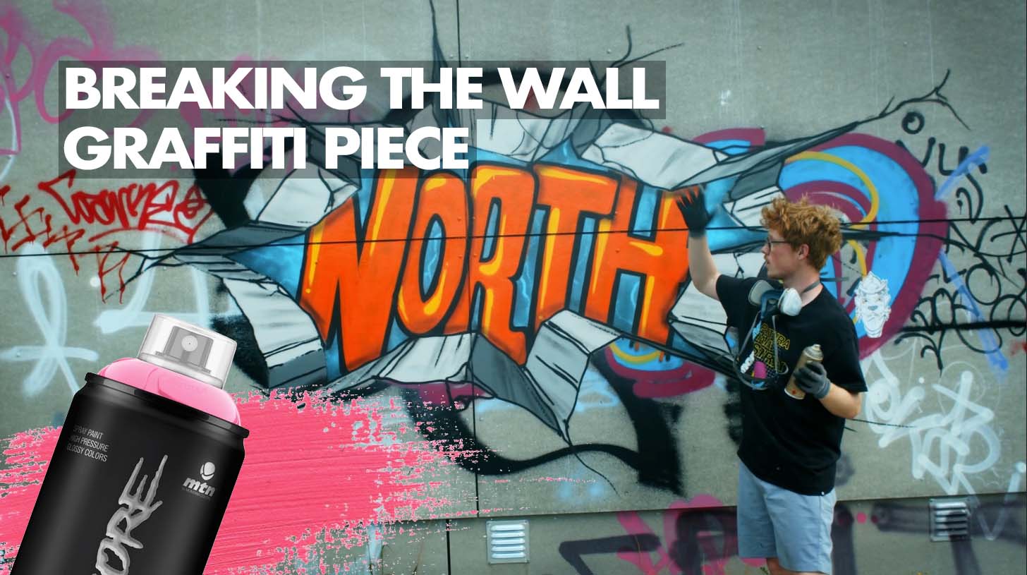 breaking the wall graffiti piece