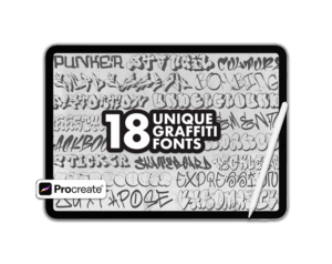 Graffiti Letters -Procreate stamps