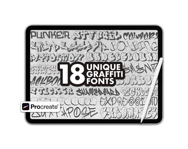 Graffiti Letters -Procreate stamps
