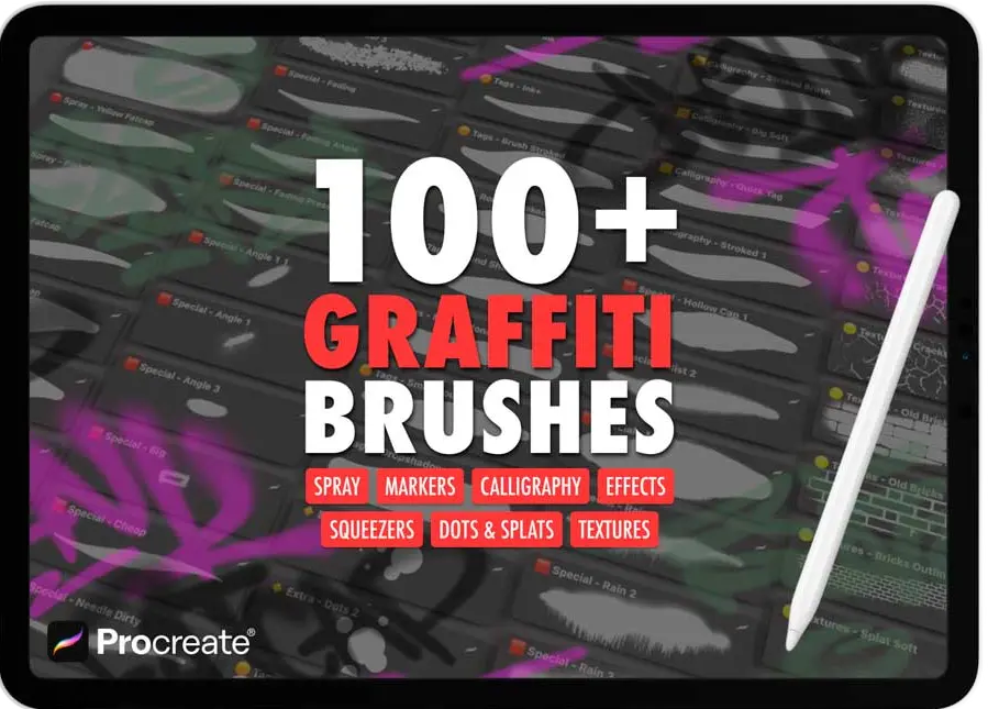 Graffiti brushes full pack - front image